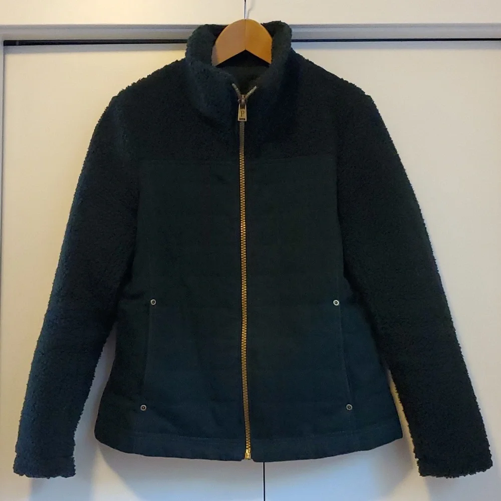 Pendleton salida canvas sherpa jacket (dark teal color) - Picture 2 of 13